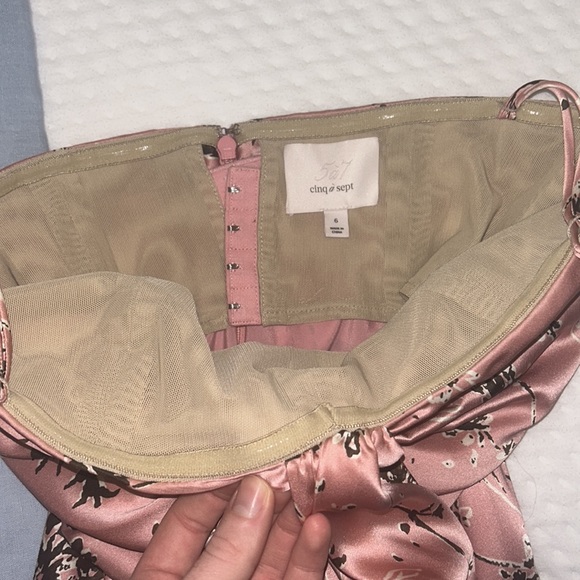 Cinq a Sept Wildflower Elise Strapless Midi-Dress - Picture 5 of 7